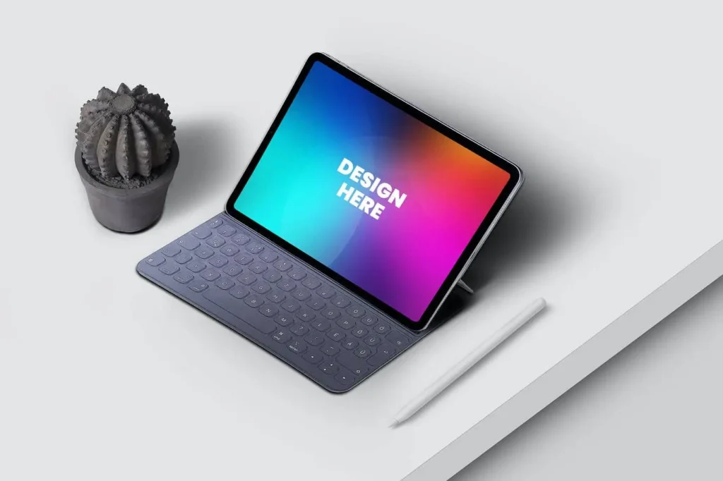 Tablet con interfaz digital para el desarrollo de aplicaciones y soluciones tecnológicas.